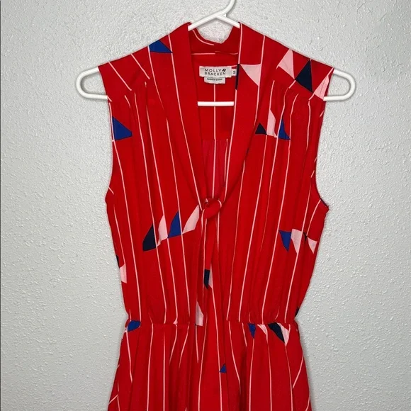 Molly Bracken Red Sleeveless Mini A-Line Dress Size Small - Picture 3 of 7